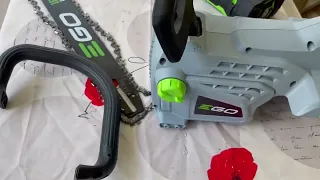 Rain vs brand new Ego CS1604 16” Electric Chainsaw.  Don’t do any of this.