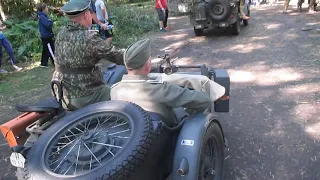 GI Jeep and German BMW R75