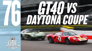 Stunning Daytona Cobra v GT40 battle