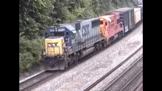 Conrail & CSX Trains through Sidney, Ohio in 1998