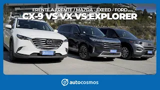 Frente a Frente: Exeed VX se enfrenta al Mazda CX-9 y al Ford Explorer