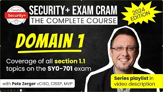 CompTIA Security+ Exam Cram - 1.1 Security Controls (SY0-701)