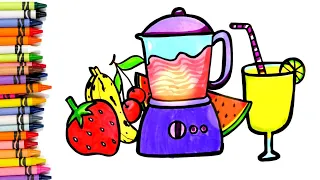 Healthy Smoothie Maker Drawing, Painting and Coloring For Kids & Toddlers I Let’s Learn Together