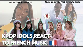 Kpop Idols PIXY(픽시) REACTION to GIMS & AYA NAKAMURA | French music reaction