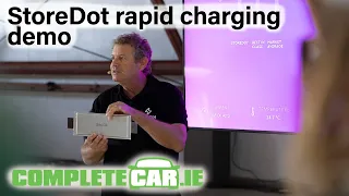 StoreDot 100-in-5 battery charging demo with the Polestar 5