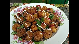 Классная закуска! Картофельные шарики с начинкой под пивко!