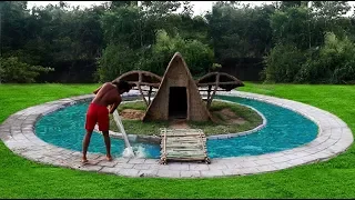 Unbelievable! Build Swimming Pool Around  Underground House