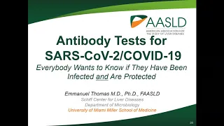 Webinar: COVID-19 and the Liver - Antibody Testing and Treatment Recommendations - April 30, 2020