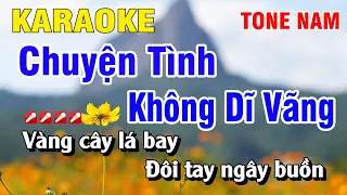 Karaoke Chuyện Tình Không Dĩ Vãng Tone Nam Nhạc Sống Phối Mới | Nguyễn Linh