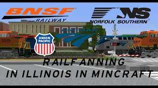 Illinois Railfanning in Minecraft Immersive Railroading 2 7/28/23