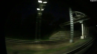 Ночная атмосфера, за окном поезда. 6 станций за 8 минут вблиз Москвы. Смотреть в темноте.