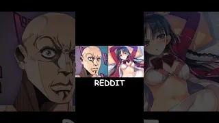 Anime vs Reddit (the rock reaction meme)