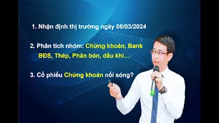 Chứng khoán hàng ngày: Nhận định thị trường ngày 08/03/2024. Nhóm cổ phiếu CHỨNG KHOÁN nổi sóng?