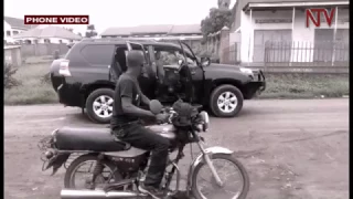Footage from shortly after Felix Kaweesi, his bodyguard and driver were gunned down