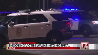 Raleigh shooting victim walks into hospital