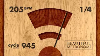 205 BPM 1/4 Wood Metronome HD