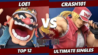 Phoenix Down - LOE1 (Wario) Vs. Crash101 (Terry) Smash Ultimate - SSBU