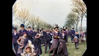 AI RESTORATION  1904 England East Park Hull - old video in color