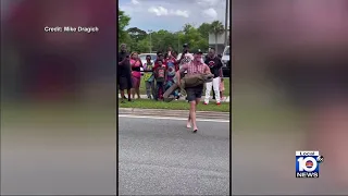 Alligator is tackled by a man with his bare hands