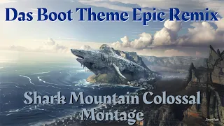 Das Boot Theme (Epic Version) - Shark Shaped Colossal Mountains Montage | Ai Art 4K 🦈🖤🌊