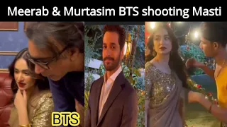 Murtasim & Meerub romantic scene shooting in tere bin bts | yumnazaidi | wahajali | behind the scene