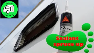 Sprucing Up The Sealant On Our Caravan