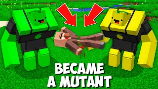 How to BECOME A MUTANT TO TROLL VILLAGERS in Minecraft ? LEMON AND LIME TURNED IN MUTANT !