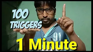 ASMR 100 Triggers In One Minute -World Record