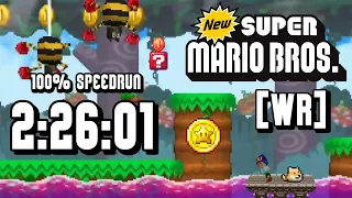 New Super Mario Bros. - 100% Speedrun in 2:26:01 [World Record]