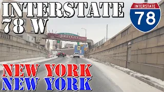 I-78 West - Holland Tunnel to NJ Turnpike - Leaving New York City - 4K Highway Drive