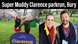 Running a very, VERY muddy Clarence parkrun, Bury, Greater Manchester. Did I mention it was muddy?!