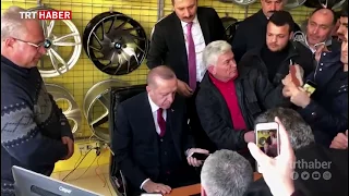 Cumhurbaşkanı Erdoğan, Ankara İskitler'de esnafları ziyaret etti