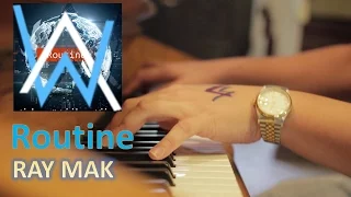 Alan Walker x David Whistle - Routine Piano by Ray Mak