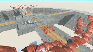 Dragon WYVERN Army vs Pig Protector Army in Sky with ALL UNITS Animal Revolt Battle Simulator