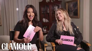 Pretty Little Liars Stars Shay Mitchell and Ashley Benson Play "Which Liar?" | Glamour