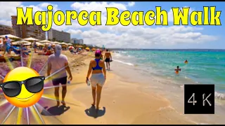 Majorca Beach Walk 🏝 1 Hour + Platja Can Pastilla Platja de S’Arenal Playa de Palma BALLERMANN ✨☀️