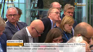 Bundestagswahl 2017: Pressekonferenz B'90/Grüne am 25.09.2017