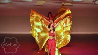 ADIVA dancing to a remix of Hanine - Arabia & bellydance @ the ADIVA theatershow (Isis wings)