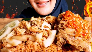 NASI GORENG DENGAN AYAM GEPREK ⁉️ | MUKBANG | ASMR INDONESIA