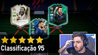 HISTÓRICOOO!!! 95 DE CLASSIFICAÇÃO COM MESSI 99 E PELÉ 99!! FUT DRAFT FIFA 22