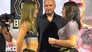 Antonina Manko (Kuleshova) vs. Vladislava Glebko - Weigh-in Face-Off - (BFC 73) - /r/WMMA