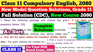 NEB Class 11 Compulsory English Model Question Solutions, 2080 (2023) | Grade 11 English Solution