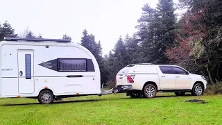 Our First Camp with Caravan | Swan Caravan | Emerald