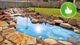 POND REVEAL - Custom Build That Fits This Space Best!