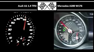 Audi A1 1.4 TFSI VS. Mercedes A200 W176 - Acceleration 0-100km/h