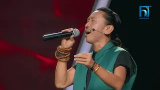 Namaga ma sanga/ Rajesh Payal Rai singing his papular song on the stage of voice/ The voice season4