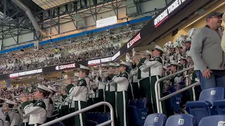 The Michigan State University Spartan Marching Band plays their fight song "Victory For MSU".