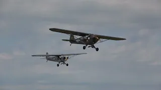 Piper L-4 and J-3 "Flitfire" Demonstration at the 2022 Tri-State Warbird Museum Flying Showcase.