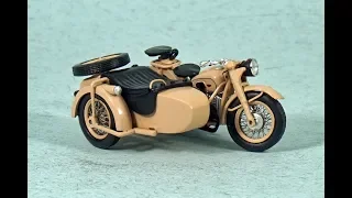 мотоцикл с люлькой ИМЗ М-72 1:43 (dip models) обзор мотолегенды ссср масштабная модель / IMZ Model