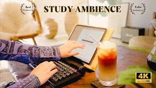 3-HOUR STUDY AMBIENCE 🍹 Relaxing Forest Sounds/ Stay Motivated/ STUDY WITH ME POMODORO TIMER